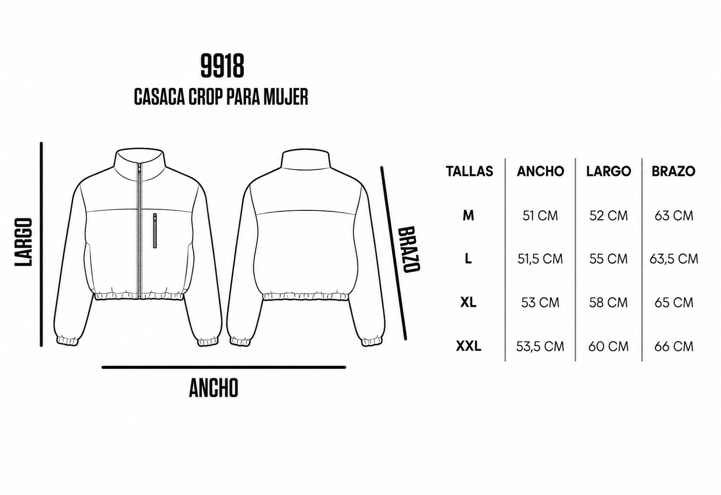 Casaca Crop Puffer Belinda 9918 Con Capucha Peluche Para Mujer - Negro