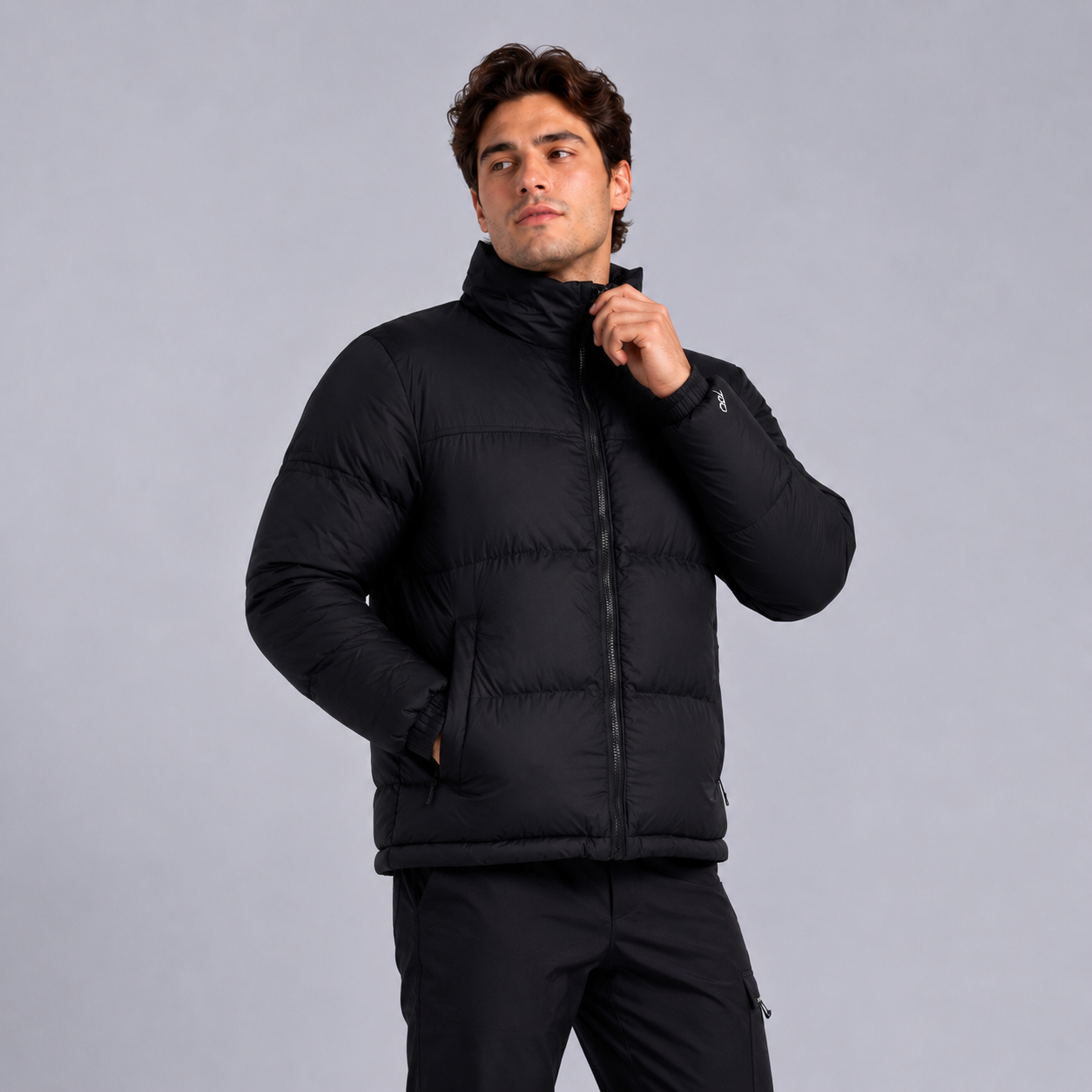 Casaca Puffer Hombre B605 Térmica Acolchada Negro