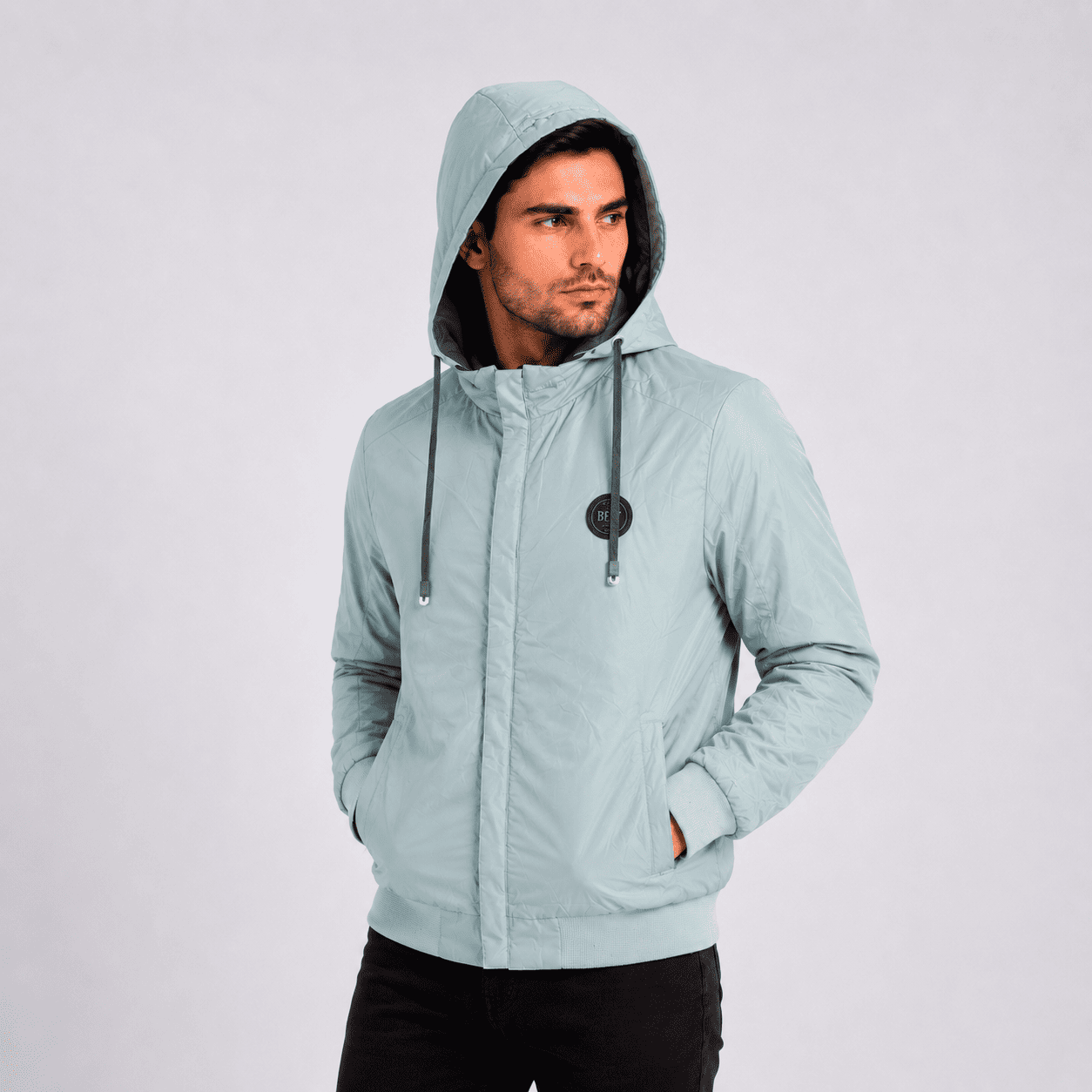 Casaca Reversible para Hombre F8052 Verde/Negro