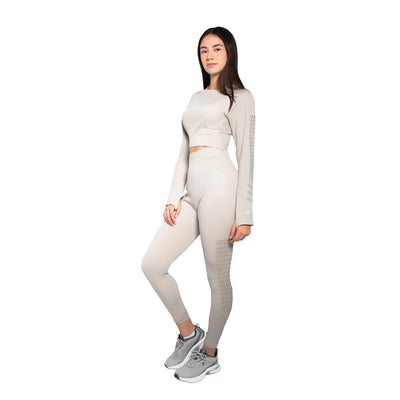 Conjunto Deportivo ActiveWear Beige Walking YJT8003D