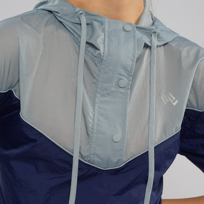 Casaca y Short Deportivo Azul / Gris Mujer Walking MFS24321 alternativo