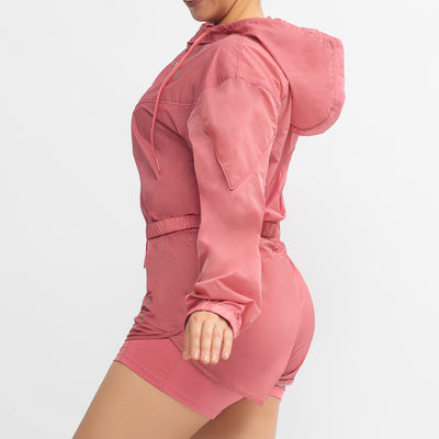Casaca y Short Deportivo Mujer Rosado Walking MFS24321 alternativo