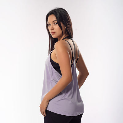 Polo Tirante Mujer Lila Walking MTT3109