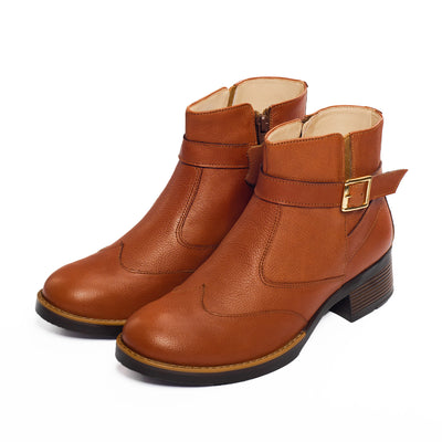 Botín de Cuero Natural Mujer KB004 alternativo
