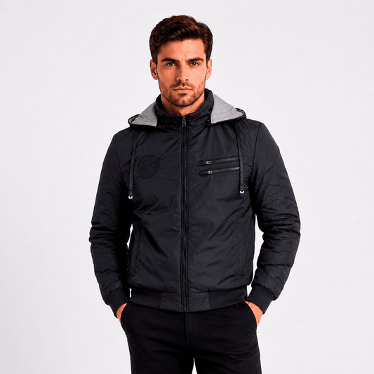 Casaca Reversible para Hombre F8052 Negro/Gris