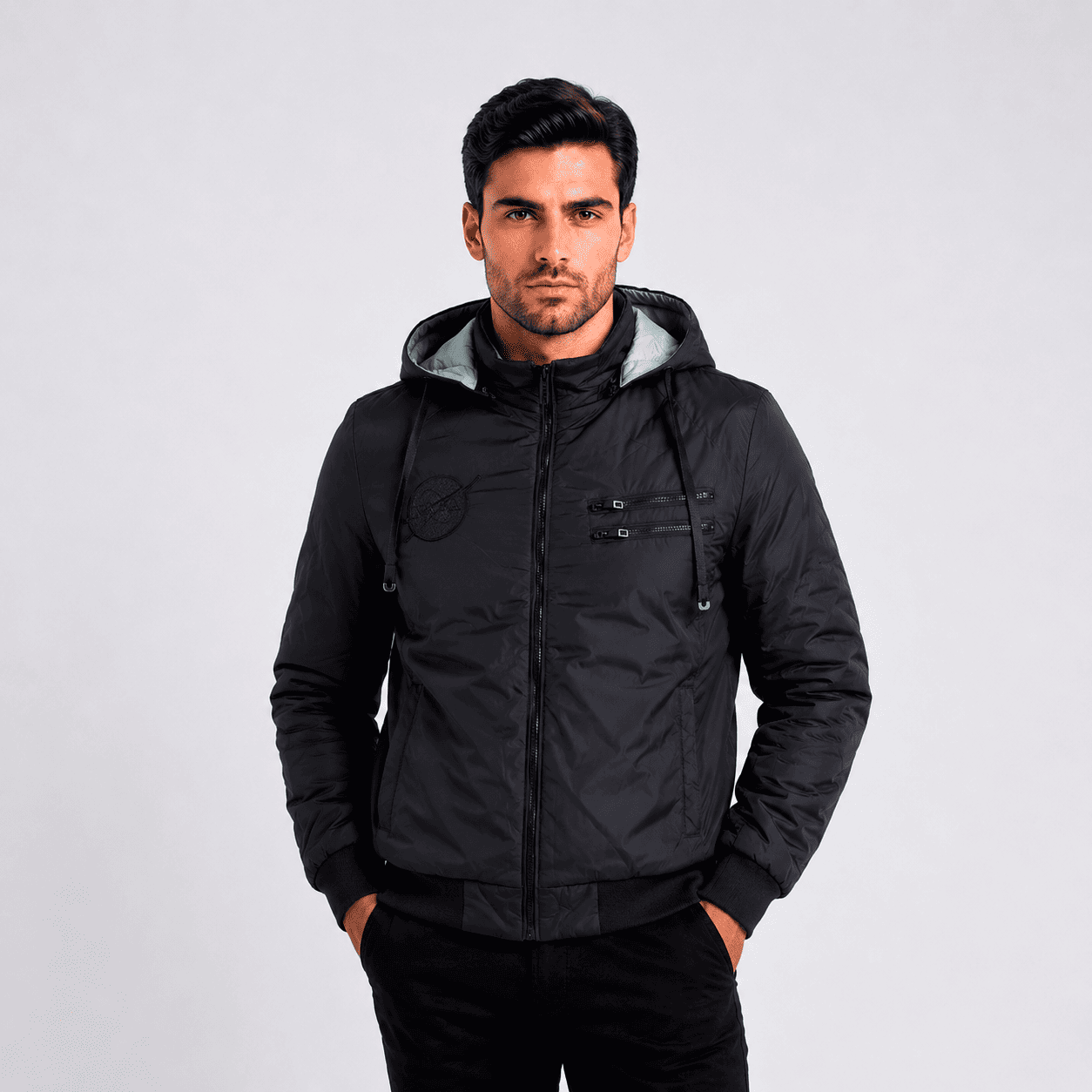 Casaca Reversible para Hombre F8052 Verde/Negro