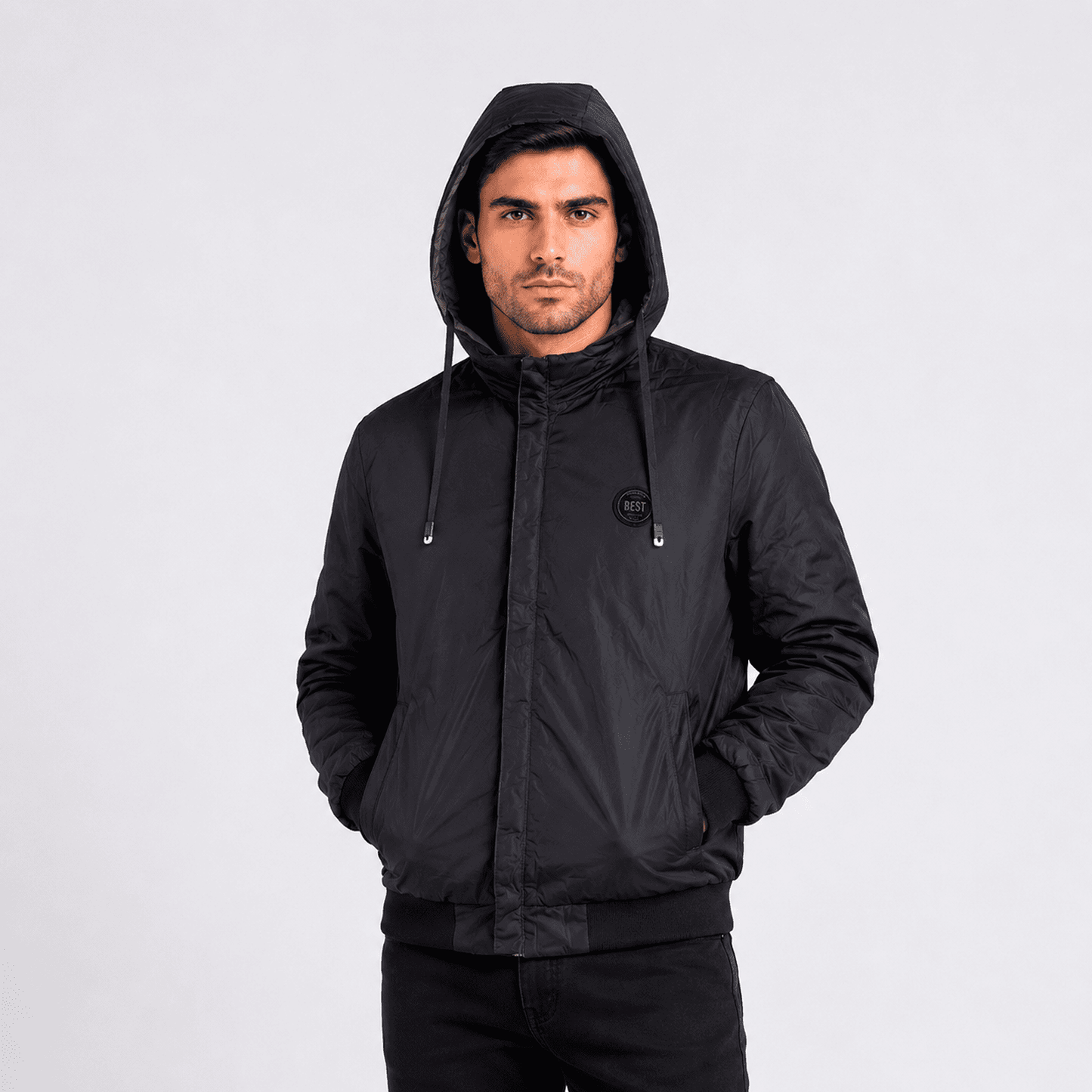 Casaca Reversible para Hombre F8052 Verde Militar/Negro