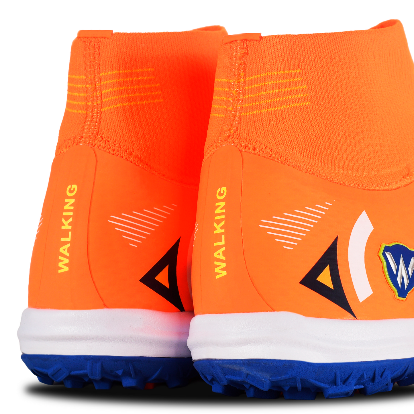 Chimpunes Walking Piso W112M4 Tipo Media Amarillo / Rojo – Zapatillas de Futsal y Losa