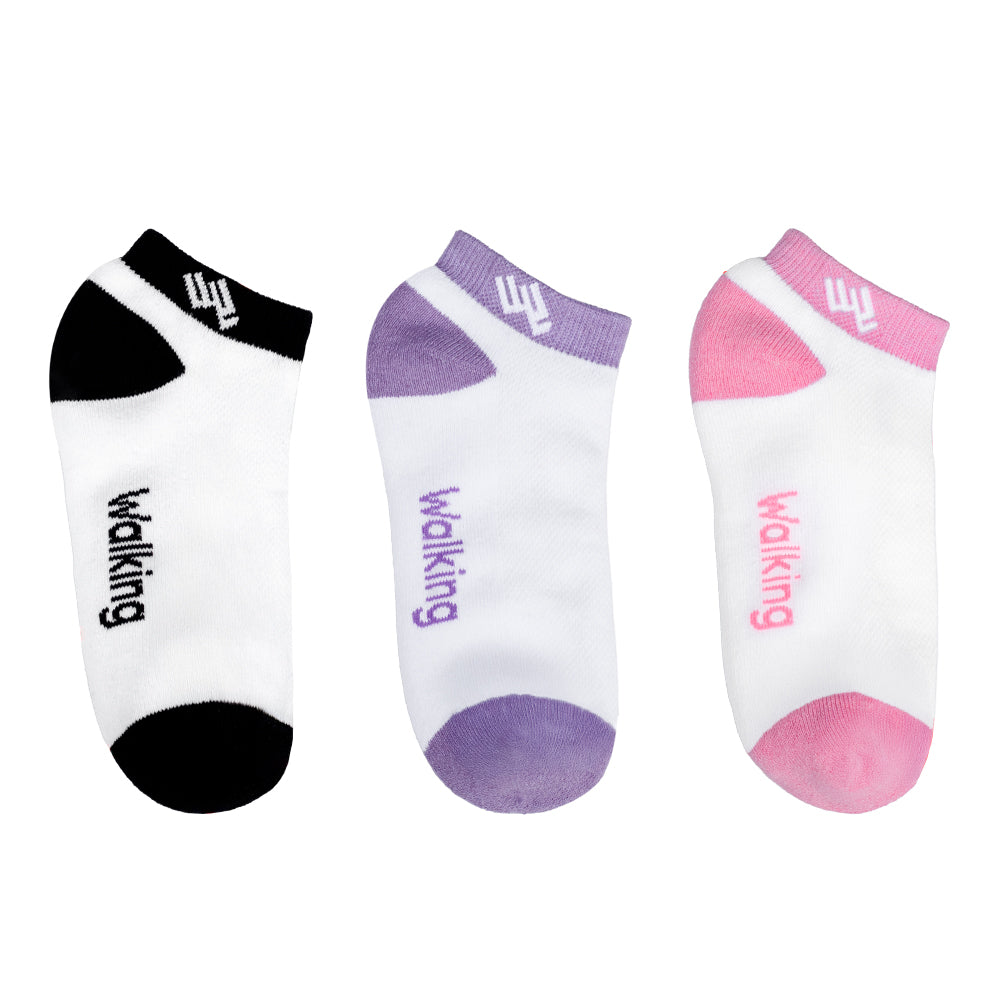 Pack x3 Medias Taloneras Para Damas Walking  WALKT-TRI-01 – Energía y Confort - WALKING