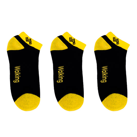 Pack x3 Medias Taloneras Para Hombres Walking WALKT-NA-02 Performance – Energía y Confort - WALKING