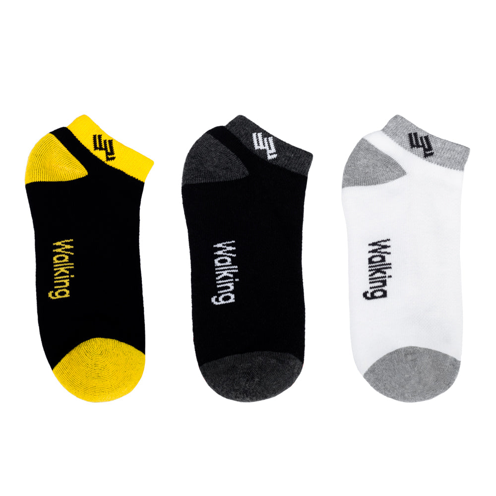 Pack x3 Medias Taloneras Para Hombres Walking WALKT-TRI-02 Performance – Energía y Confort - WALKING