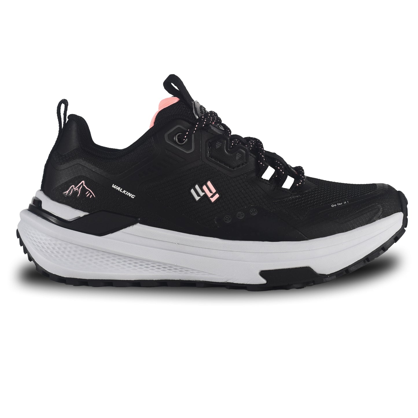 Zapatillas Outdoor Trekking Walking WK290F8 Negro/Rosa para Mujer